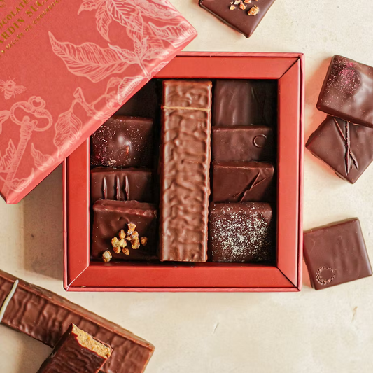 Coffret de 10 bonbons chocolat vendu à la Chocolaterie de Dampierre-en-Yvelines