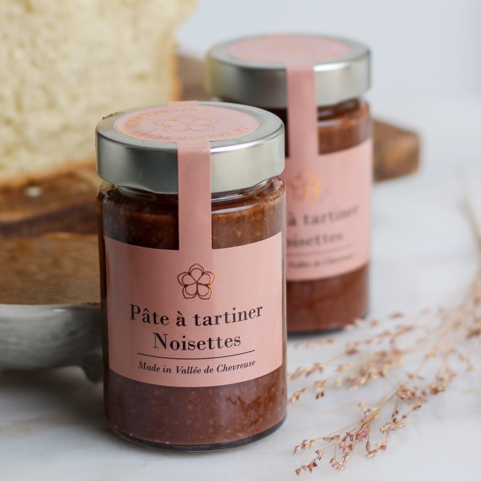 Pâte à tartiner noisette réalisée dans l'Atelier de Cernay-la-Ville - Le Jardin Sucré