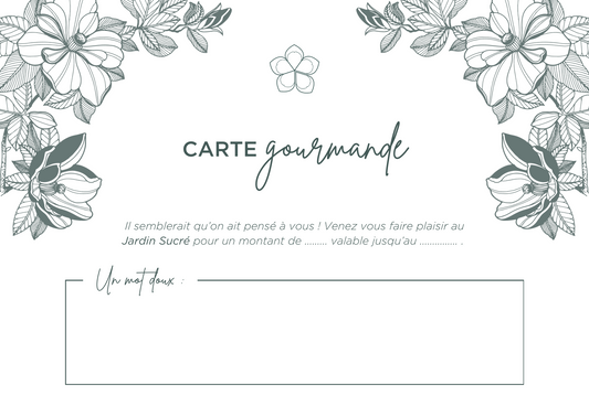 Carte-Cadeau Le Jardin Sucré