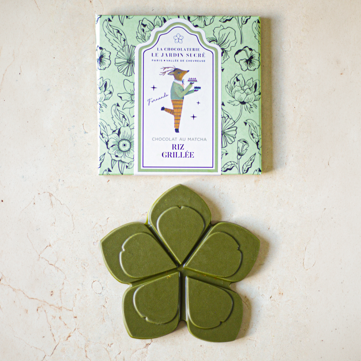 Tablette Chocolat au Matcha & Riz Grillé