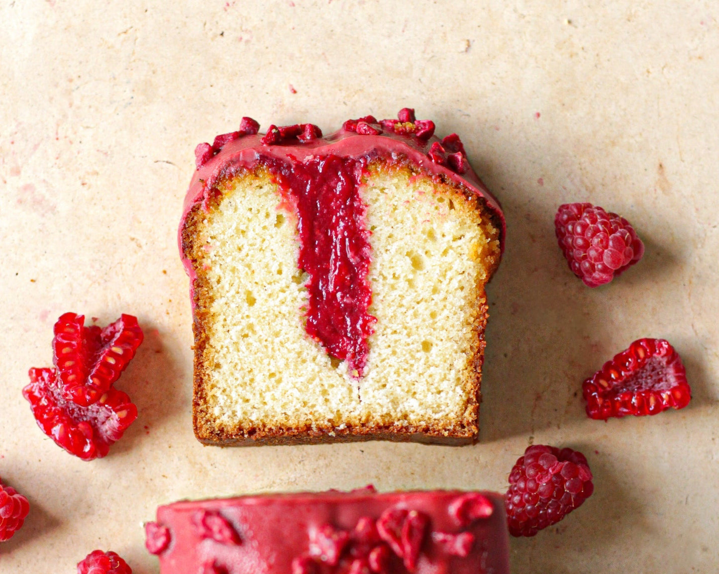 cake framboise rose